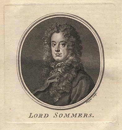 John Somers (1st Baron Somers), portrait, 1759