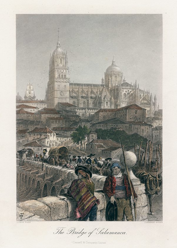 Spain, Bridge of Salamanca, 1872