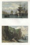 Durham, Tyne from South Shields & Marsden Rocks, 1835