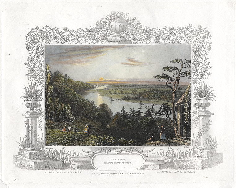 Buckinghamshire, View from Cliefden Park, 1830