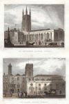 London, St.Sepulchre's & St.Olave churches, 1831
