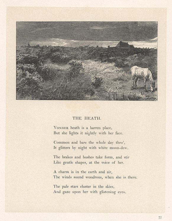 The Heath, wood engraving by Dalziel Brothers, 1867