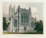 Gloucester Cathedral, Western Front, 1830