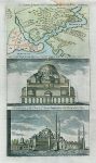Turkey, Map of Bosphorus and two views of St.Sophia, 1745