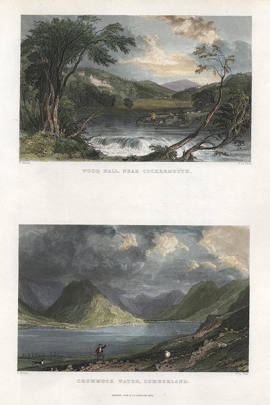 Lake District, Wood Hall, near Cockermouth & Crummock Water, 1833