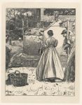 By the Dovecote, woodcut by Dalziel Brothers, 1867