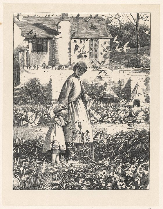 The Island Bee, woodcut by Dalziel Brothers, 1867