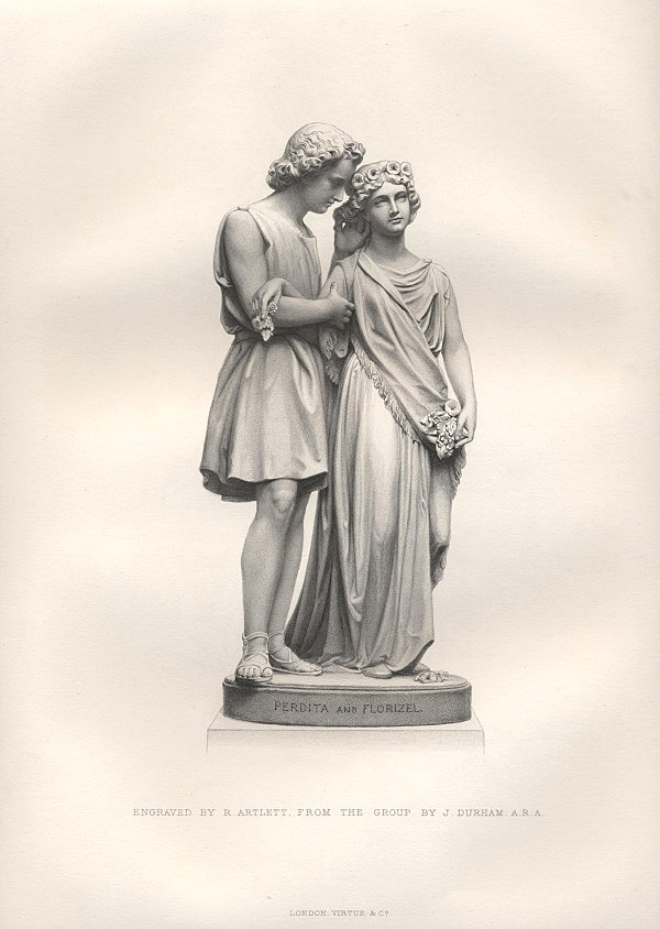 Perdita and Florizel, after a sculpture by J.Durham, 1870