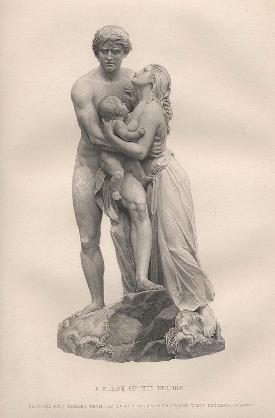 A Scene of the Deluge, after a sculpture by Prof V Luccardi, 1870