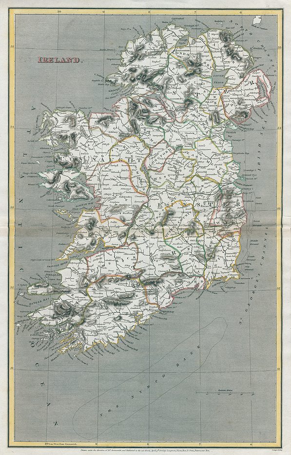 Ireland map, 1820