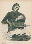 A Study (mother breastfeeding), lithograph after Herkomer, 1895