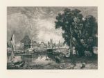Essex, Dedham Mill, etching by C.E.Wilson after John Constable, c1881