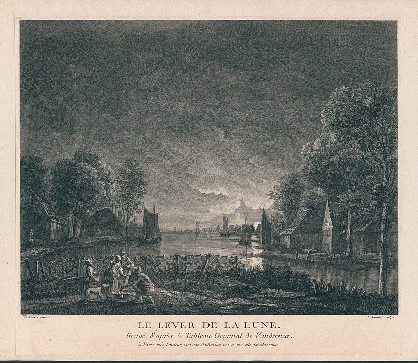 Le Lever de la Lune, after van der Neer, c1780