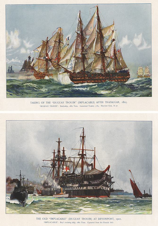 Naval, The 'Implacable', captured in in 1805 and in 1901, 1901