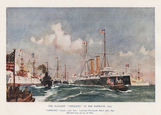 Naval, The 'Crescent' at Bar Harbour in 1900, 1901