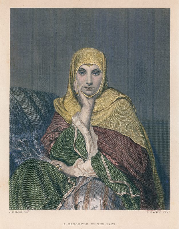 A Daughter of the East, after a picture by Portaels, 1870