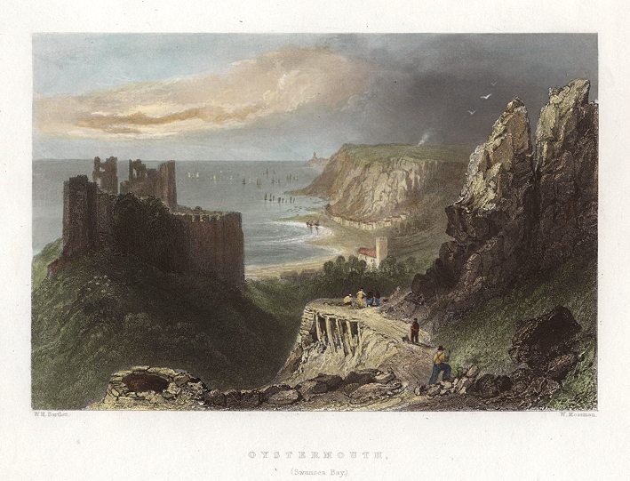 Wales, Oystermouth Castle, 1842