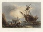 Kent, beached ships near Margate, 1842