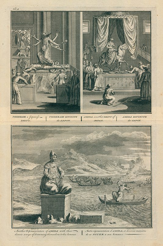 Japan, Tiedebaik & Amida (dieties) and worshippers of Amida, 1730