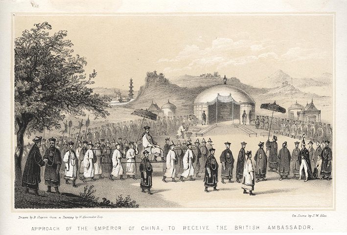 China, Emperor meeting the British Ambassador, 1850