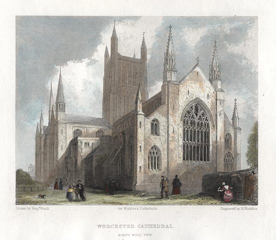 Worcester Cathedral, 1836
