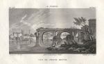 Rome, Ponte Rotto, after Vernet, 1814