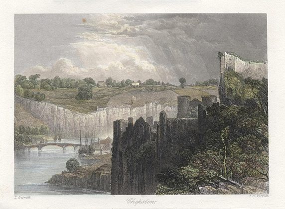 Wales, Chepstow Castle, 1840