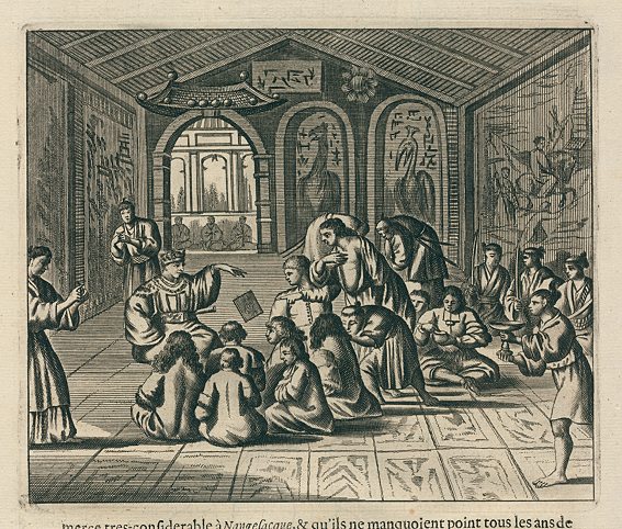Japan, Dutch Ambassadors before the King of Fitachi, 1680