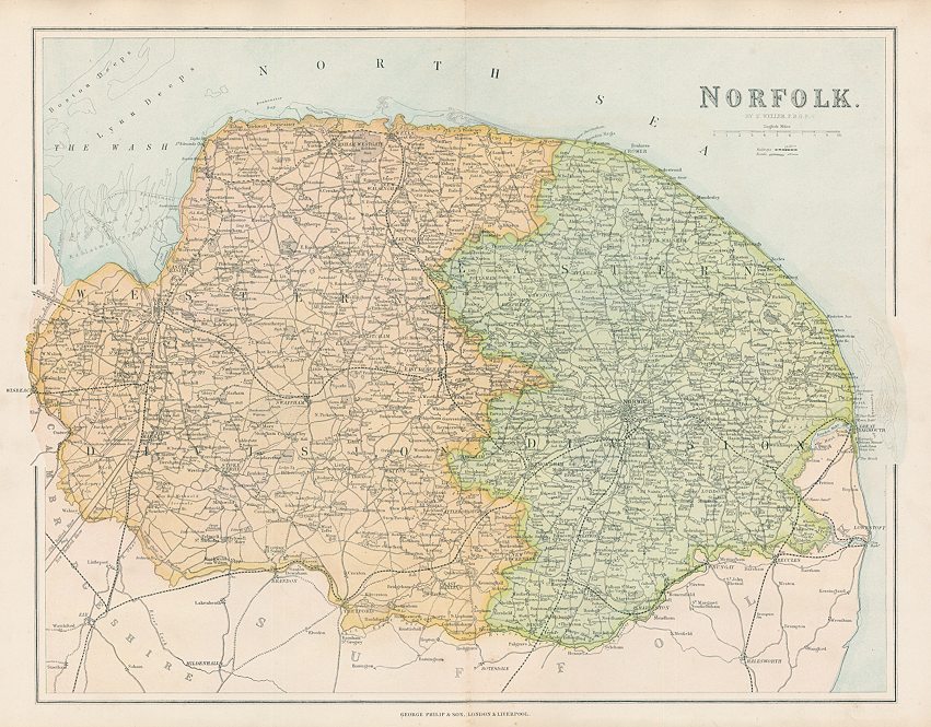 Norfolk map, c1867