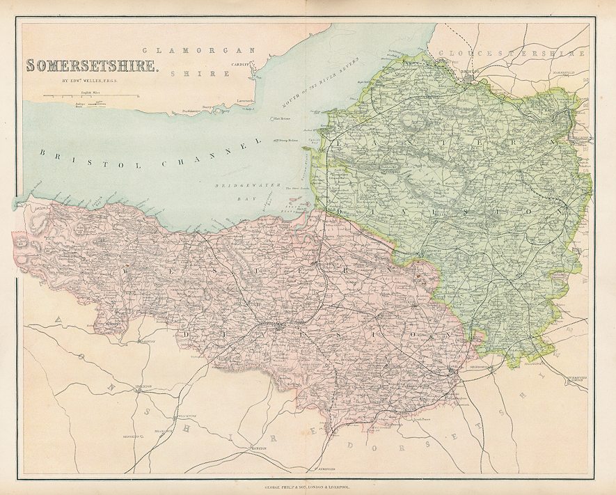 Somersetshire map, c1867