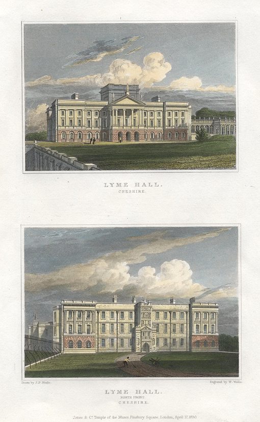 Cheshire, Lyme Hall (2 views), 1829