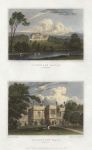 Derbyshire, Doveridge House & Tissington Hall, (2 views), 1829