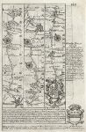 Worcs, route map with Hereford, Worcester, Bromsgrove, Owen / Bowen, 1764