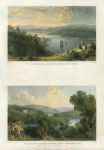 Devon, Teignmouth from the Ness & Sharpham, 2 views, 1832