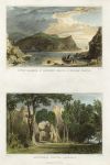 Cornwall, Fowey Harbour & Restmorel Castle, 2 views, 1832