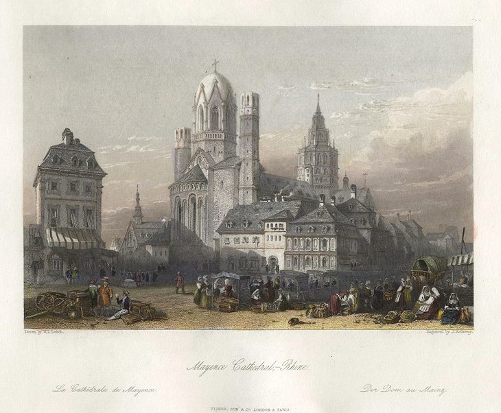Germany, Mayence Cathedral, 1841