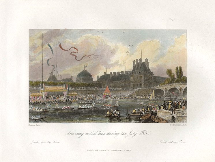 France, Paris, Tournay on the Seine in the July Fetes, 1840