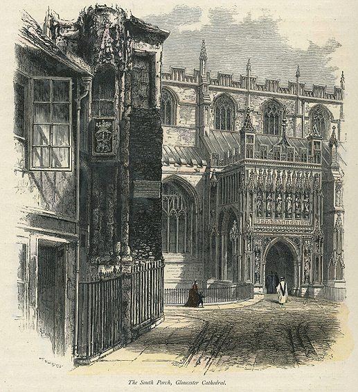 Gloucester Cathedral, south porch, 1875