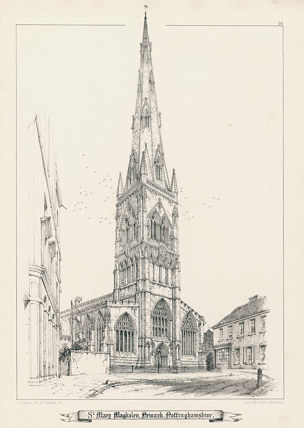 Nottinghamshire, Newark, St.Mary Magdalen Church, 1858