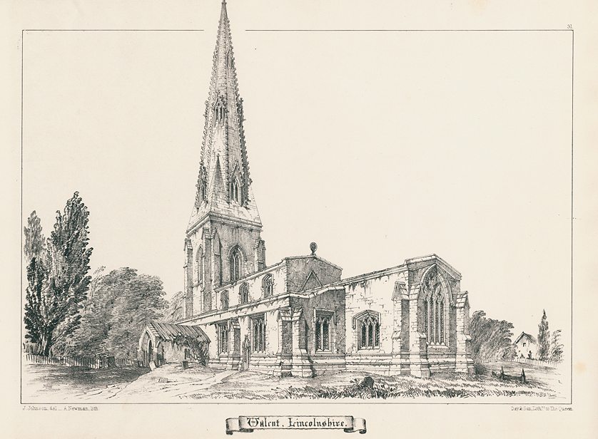 Lincolnshire, St Nicholas Church, Walcot, 1858