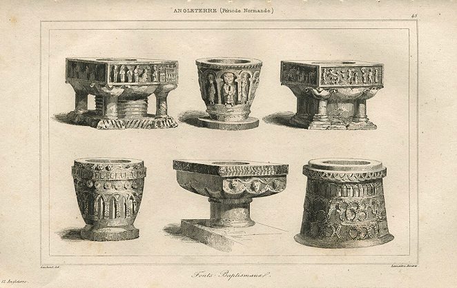 Norman Baptismal fonts, 1842
