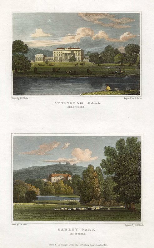 Shropshire, Attingham Hall & Oakley Park, 1829