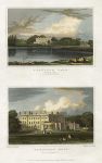Staffordshire, Trentham Hall (2 views), 1829