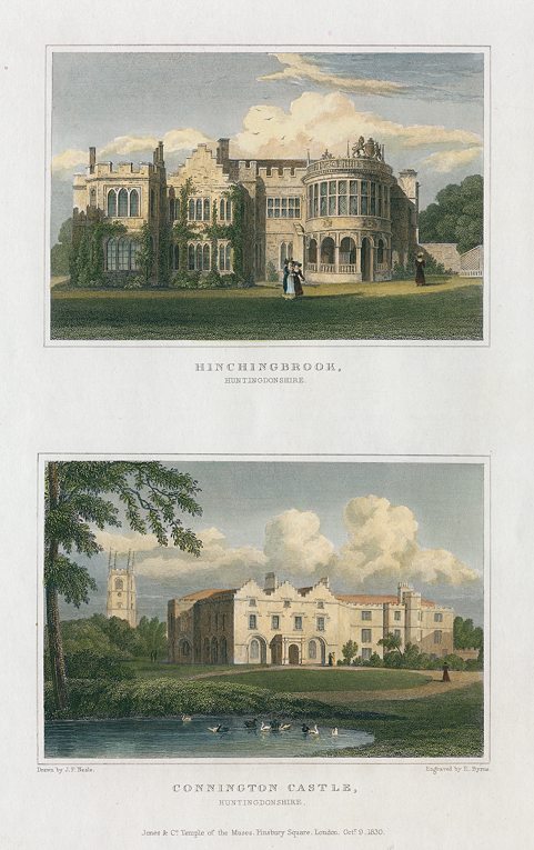 Huntingdonshire, Hinchingbrook & Connington Castle, 1829