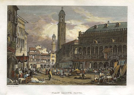 Italy, Padua, Place Salone, 1830