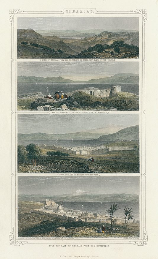 Holy Land, Tiberias, four views 1855