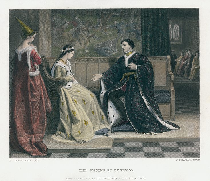 The Wooing of Henry V (Shakespeare), after Yeames