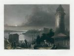 Turkey, Istanbul, the Tower of Galata, 1838