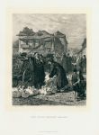 Poland, Krakw, the Goose Market, etching by Unger after Schnn, 1880