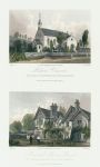 Surrey, Milford Church and Mousehill Manor House, 1845